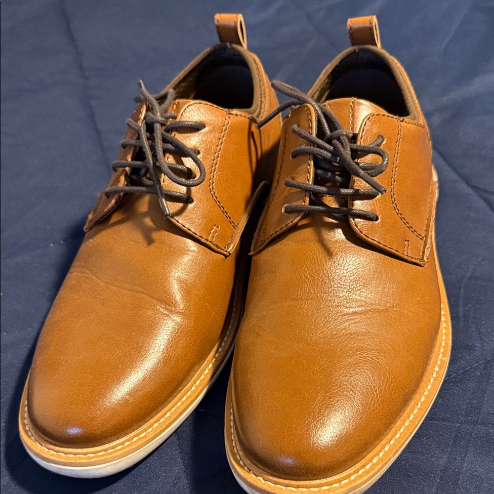 Hickey Freeman Brown Leather Oxfords